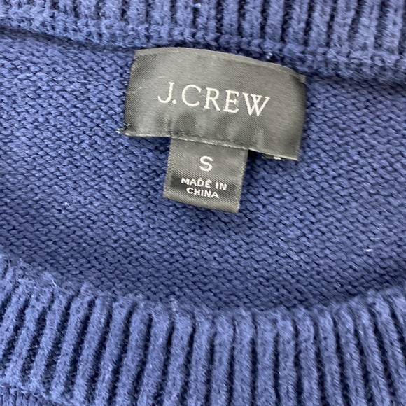 NWOT J.Crew Jacquard Stripe Cotton Crewneck Sweater - Picture 6 of 8